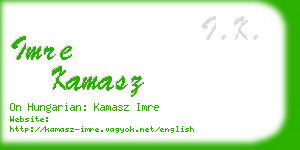 imre kamasz business card